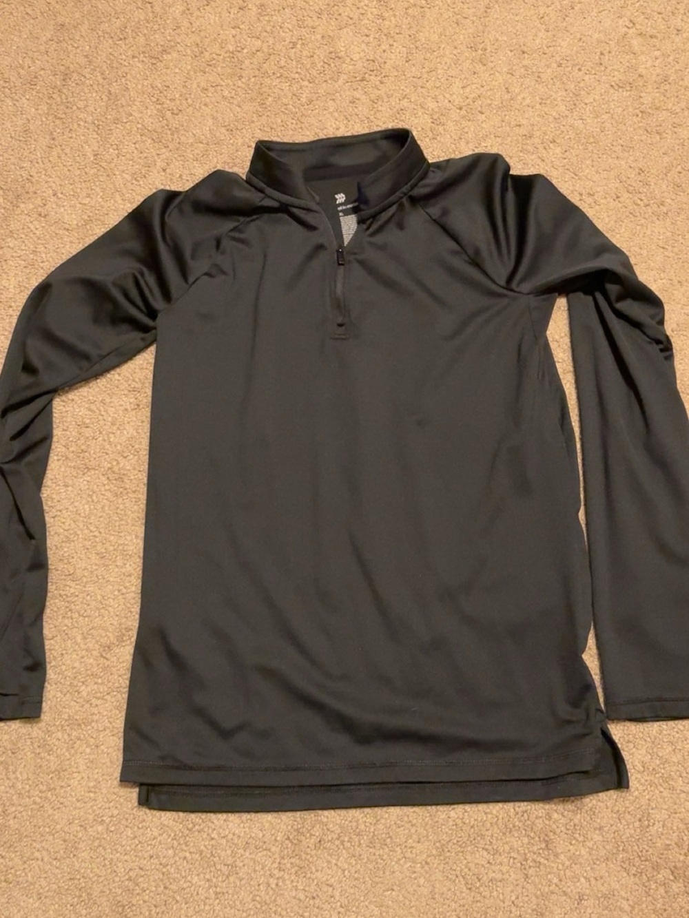 all in motion Men's Long Sleeve Half-Zip Pullover - Black